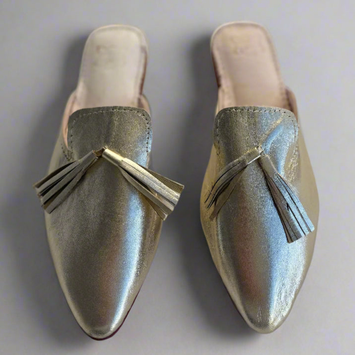 Gold Tassel Mule