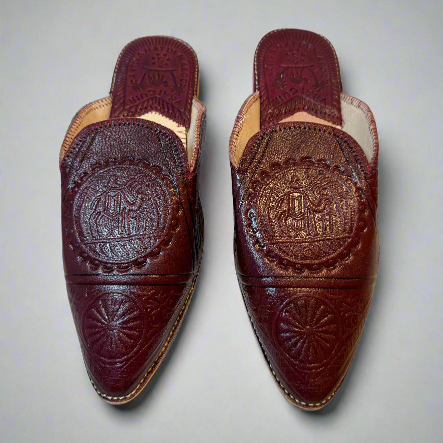 Embossed Leather Mule