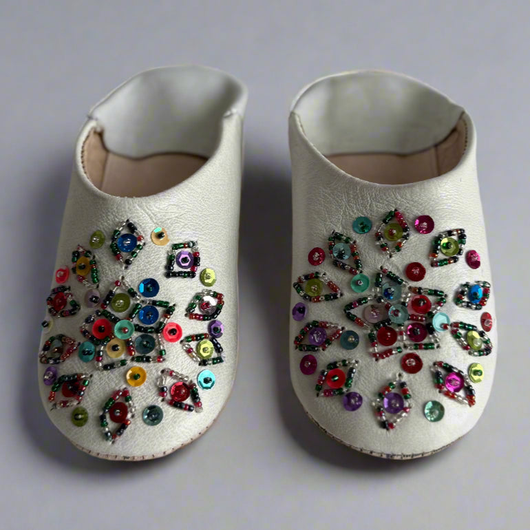 Little Girl Beaded Soft Bottom Slipper