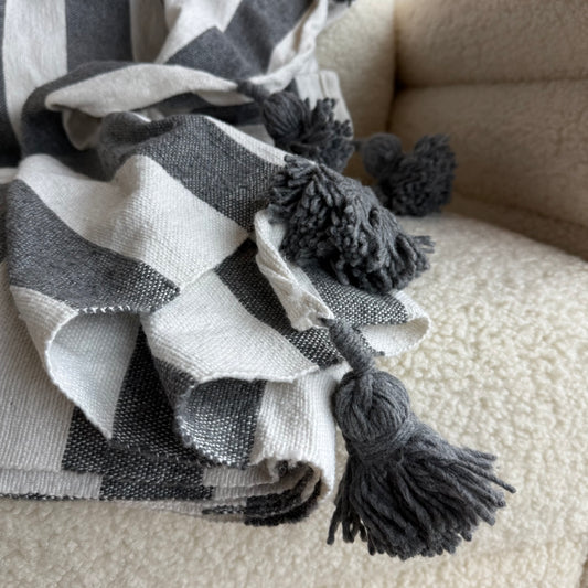 Large Gray and White Stripe