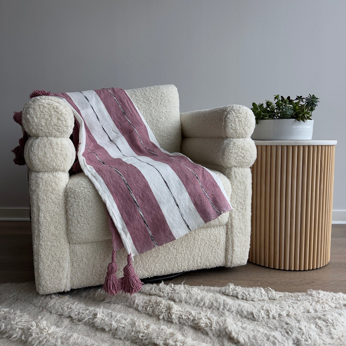 Pink and White Stripe