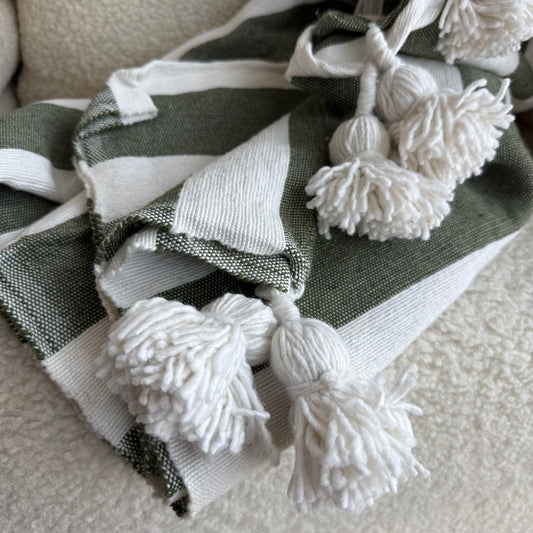 Green and White Stripe