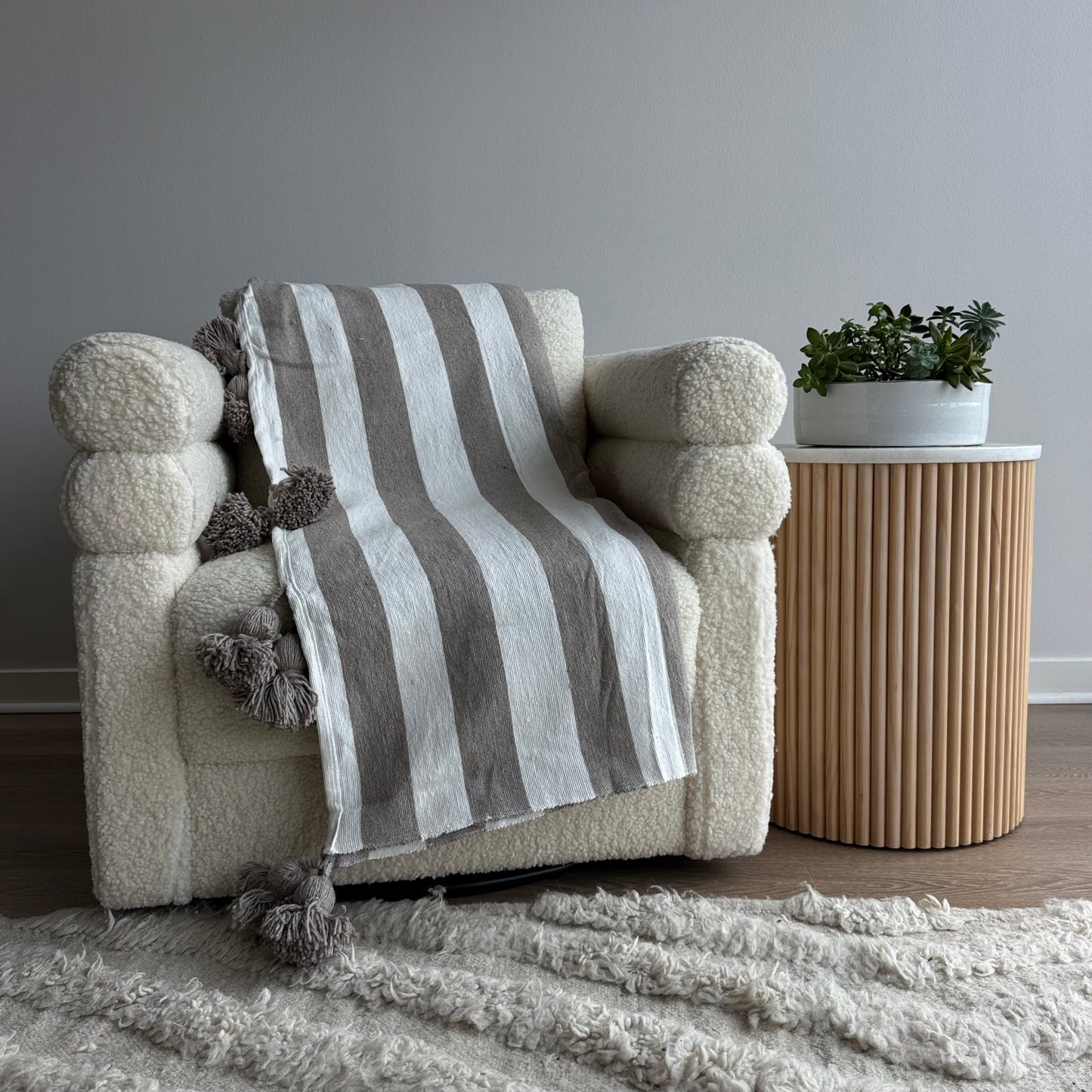 Gray and White Stripe