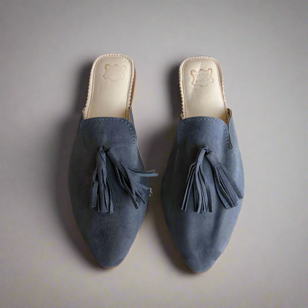 Blue-Gray Tassel Mule