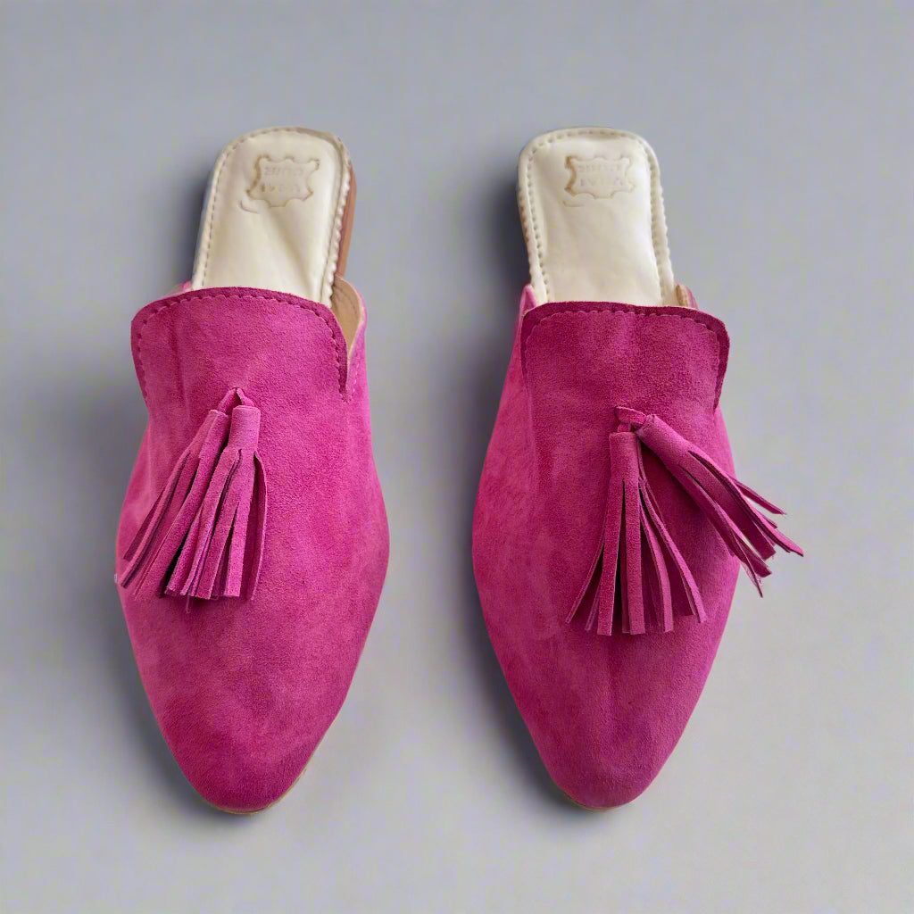 Light Pink Tassel Mule