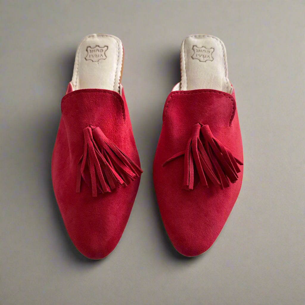 Light Red Tassel Mule