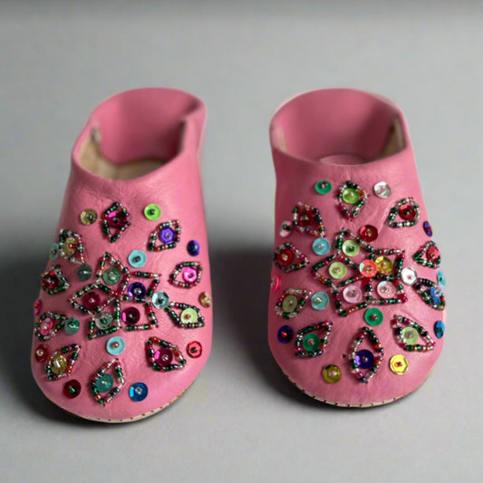 Little Girl Beaded Soft Bottom Slipper