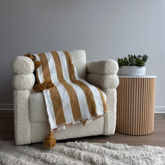 Orange and White Stripe