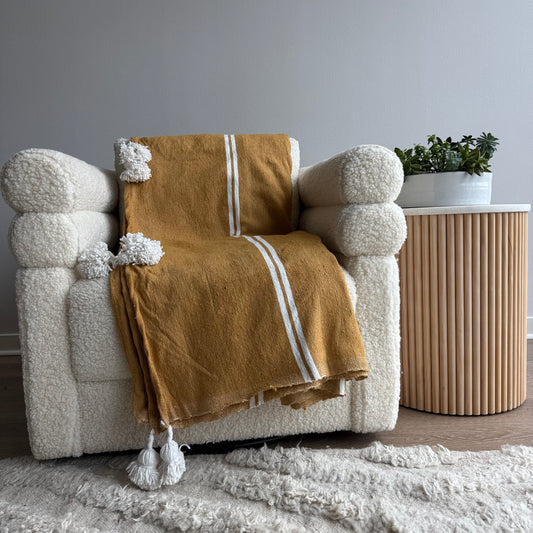 Orange With Thin White Stripe