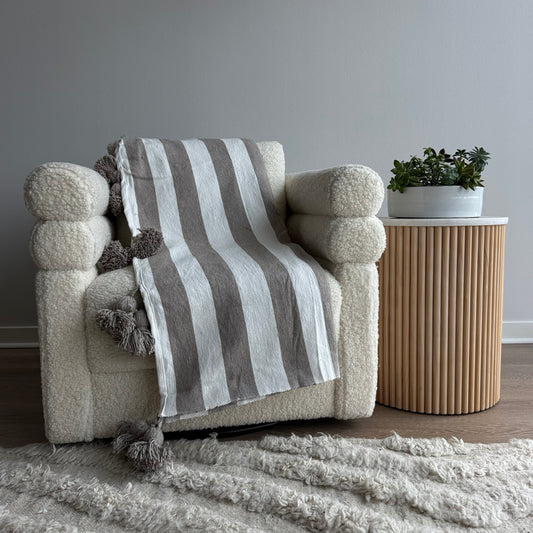 Gray and White Stripe